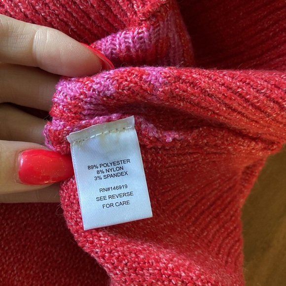 Nordstrom sweater tank top knit vest red pink heart checkerboard spring Y2K xs - Picture 16 of 16